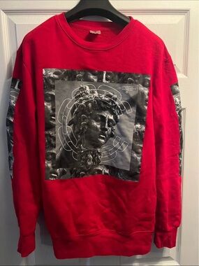 Crooks and Castles Red Graphic Art Sweatshirt